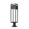 Z-Lite Barwick 1 Light Outdoor Pier Mounted Fixture, Black & Etched 585PHBR-533PM-BK-LED - alternate 7